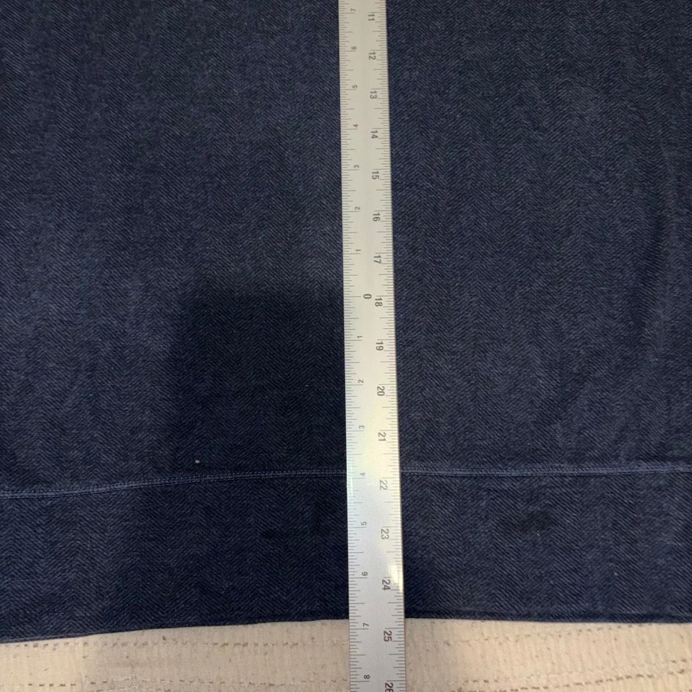 Polo Ralph Lauren Mens Navy Blue Herringbone Quarter Zip Pullover Small‎
